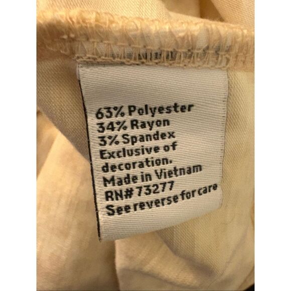 Nine West Light Yellow Animal Print Dress. Size XL - Picture 3 of 7